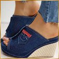 Denim Wedges